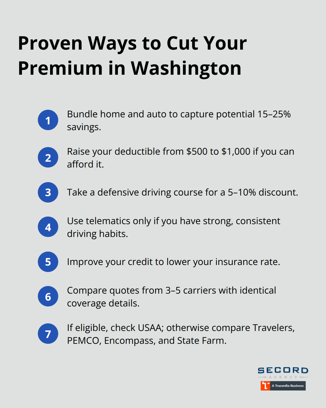 Quick checklist of money-saving auto insurance tactics - Cheap auto insurance Washington