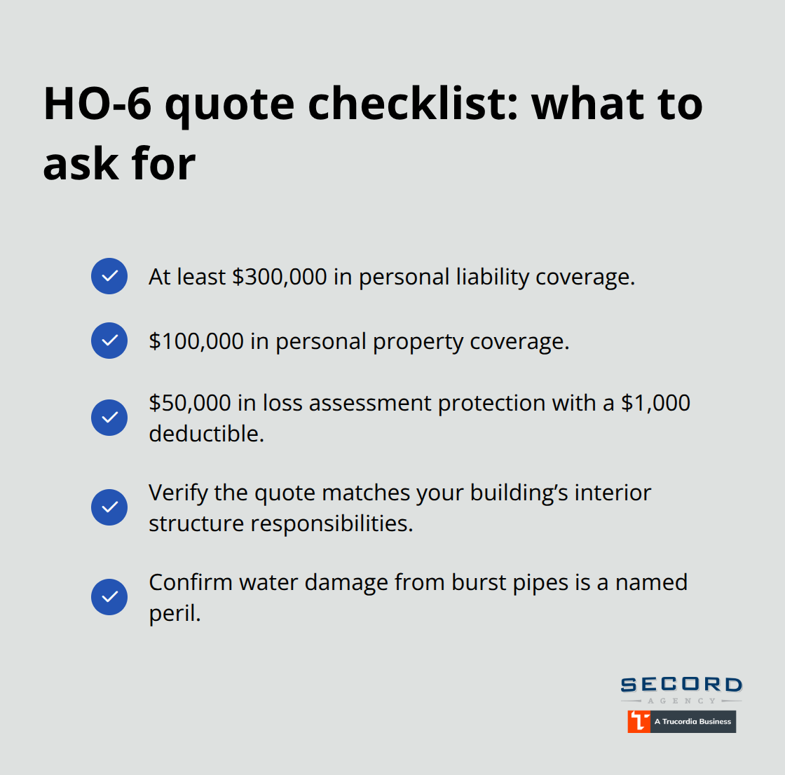 Key coverage targets and verifications to include in your HO-6 condo insurance quotes - Condo association insurance Washington