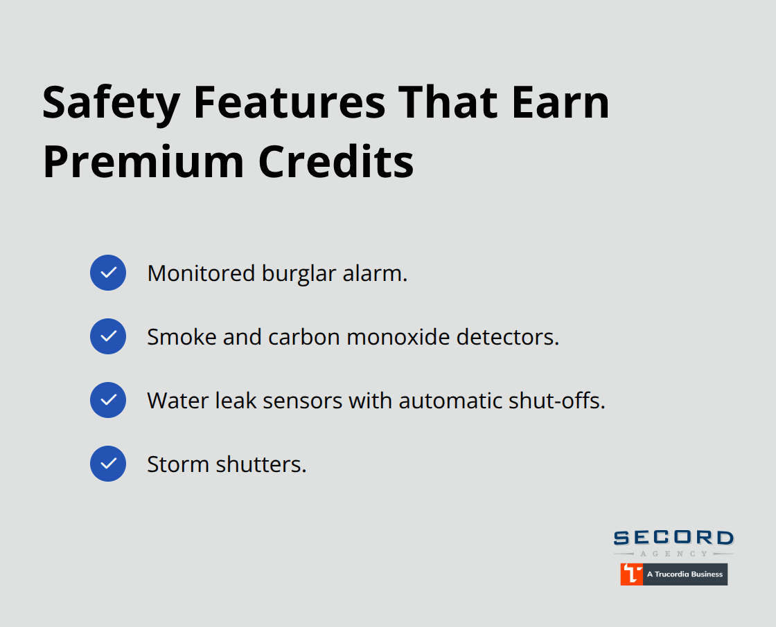 Checklist of safety features that commonly earn 5–15% premium credits for landlords. - Seattle landlord insurance rates