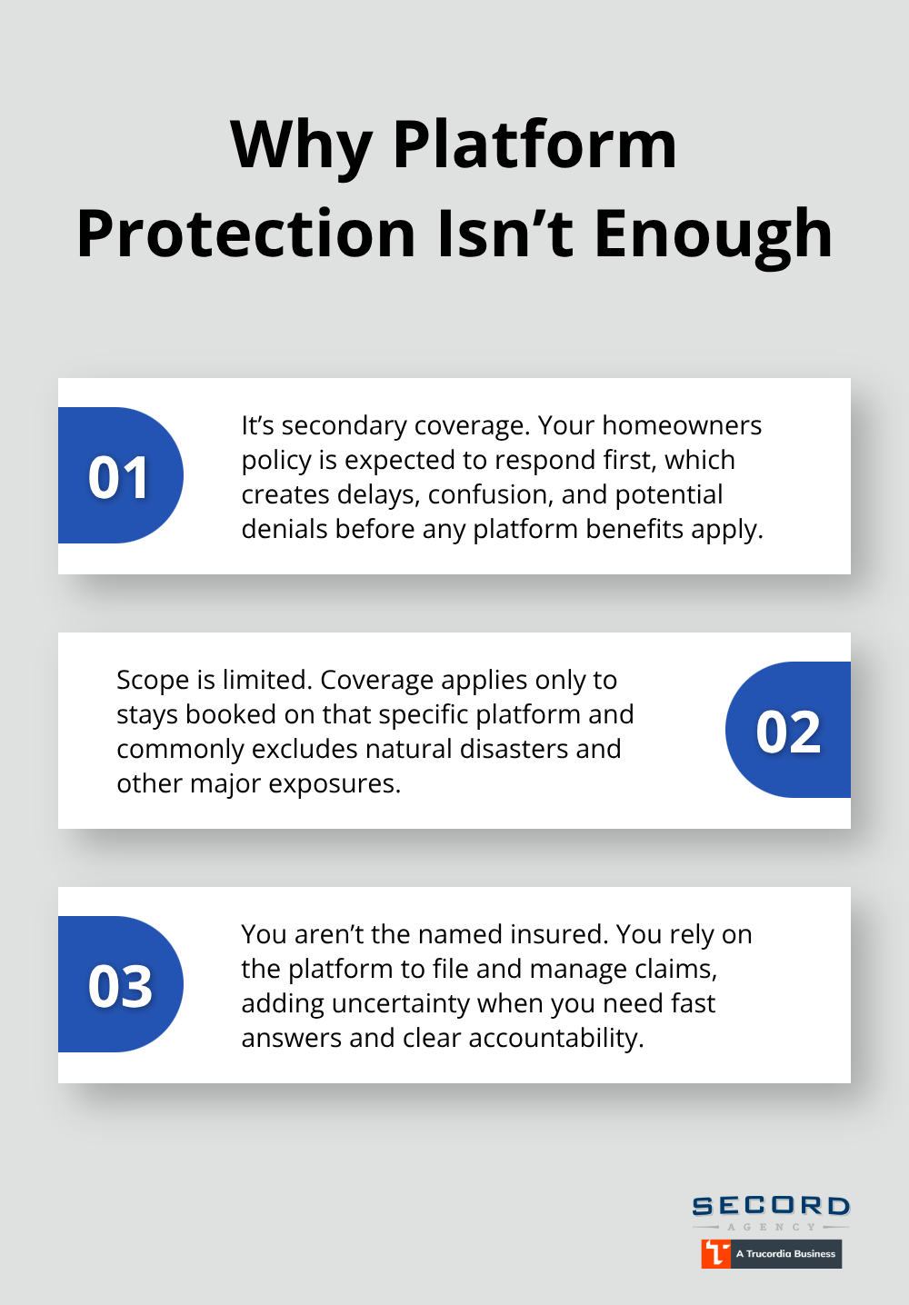 Three reasons platform protection falls short for vacation rentals. - Short term rental insurance