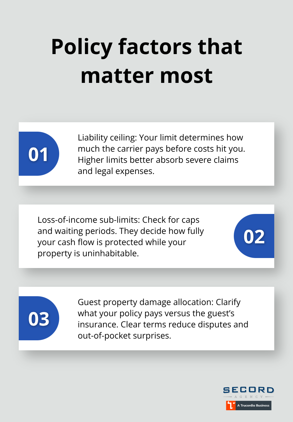 Three key comparison points when selecting a vacation rental policy - Vacation rental liability insurance